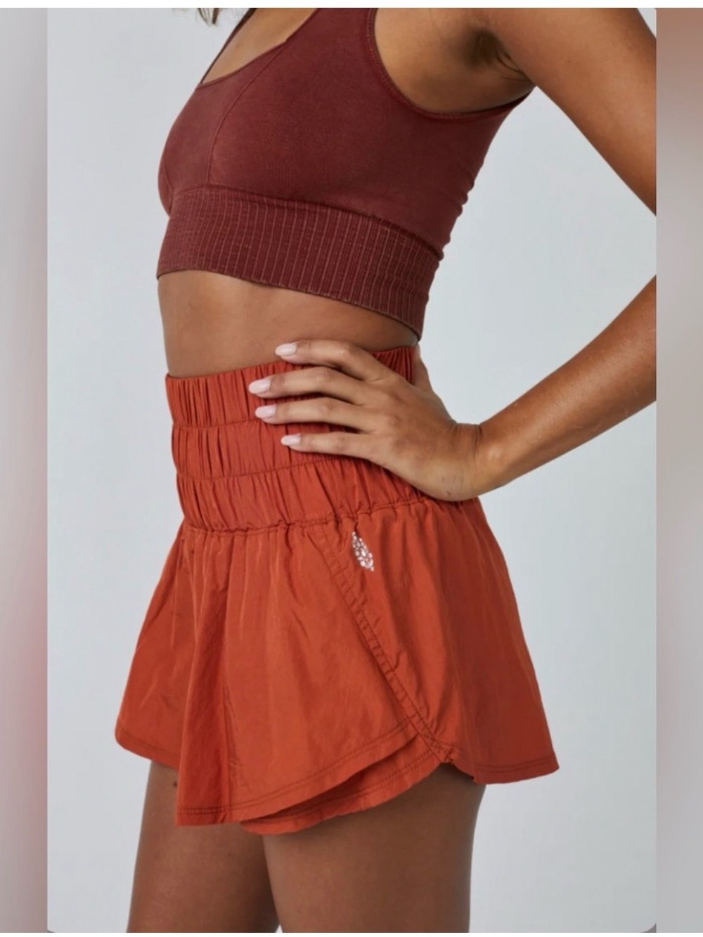 Free People The Way Home Shorts In Red Earth ! Sz L